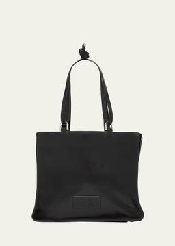 Numeric East-West Leather Tote Bag
