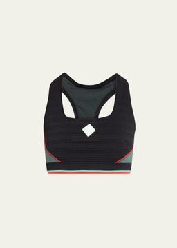Check Jacquard Seamless Sports Bra