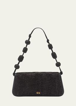 Sunniva Wavy Raffia Shoulder Bag
