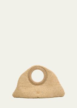 Thais Woven Top-Handle Bag