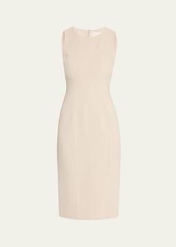 Sleeveless Sheath Wool-Blend Dress
