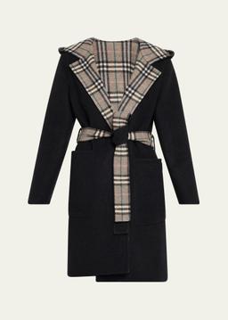 Hampshire Hooded Wool Wrap Coat