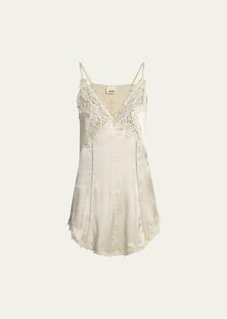 Diandra Lace Inset Silk Top