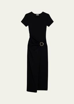 Soren Gathered Knit T-Shirt Dress