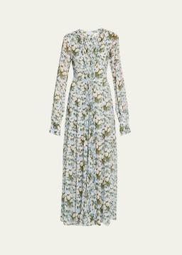 Long-Sleeve Floral Maxi Dress