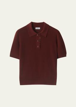 Short-Sleeve Knit Polo Shirt