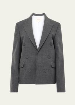 Double Breasted Tailored Wool Jacket