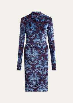 Long-Sleeve Midi Dress