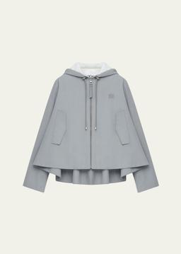 Trapeze Hooded Zip-Up Jacket