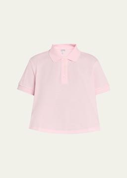 Short-Sleeve Trapeze Polo Top