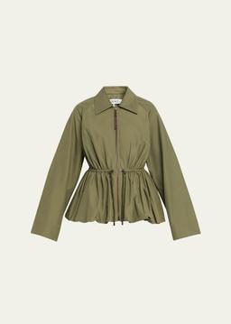 Ruched Windbreaker Jacket