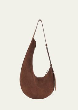 Lune Calfskin Suede Hobo Bag