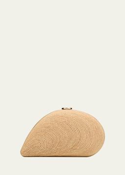 Bridget Raffia Oyster Shell Clutch Bag