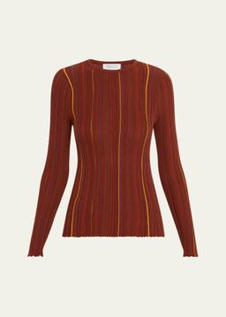 Augie Striped Crewneck Sweater