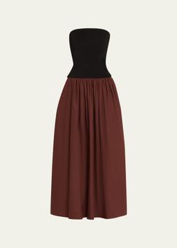 Strapless Knit Cotton Dress