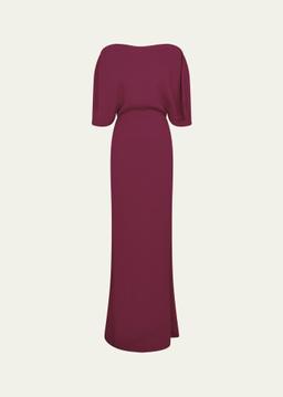 Dona Boat-Neck Gown