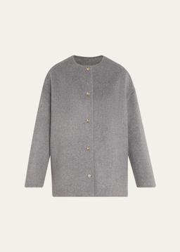 Dunne Single-Breasted Wool-Cashmere Coat