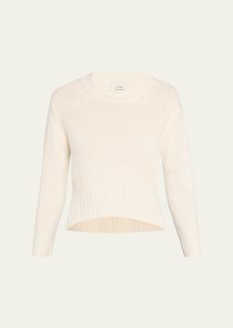 Mora Cashmere Crop Crewneck Sweater
