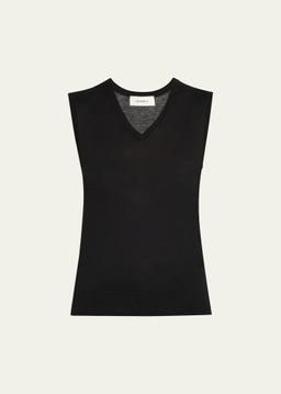 Lauri Sleeveless Cashmere Top