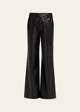 Kasey Mid-Rise Wide-Leg Pants