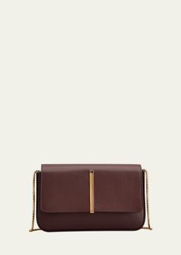 Mini Metal Bar Leather Shoulder Bag