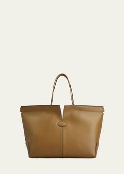 Smooth Leather Shopper Tote Bag