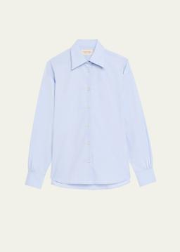 Ella Long-Sleeve Cotton Poplin Shirt