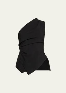 Draped One-Shoulder Top