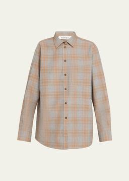 Button-Front Check Shirt