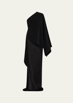 Story Of A Night One-Shoulder Asymmetric Maxi Dress