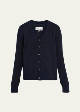 Two-Toned Knit V-Neck Cardigan