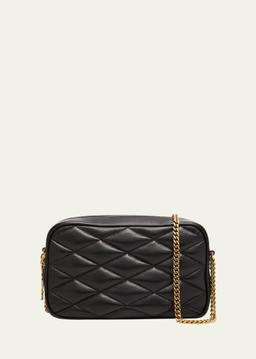 Mini Camera Bag in Quilted Leather