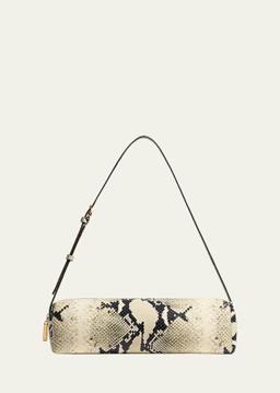 Kye Python-Print Leather Shoulder Bag