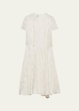 Primula Jacquard Asymmetric Midi Dress