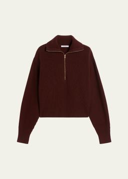 Wool-Cashmere Quarter-Zip Sweater