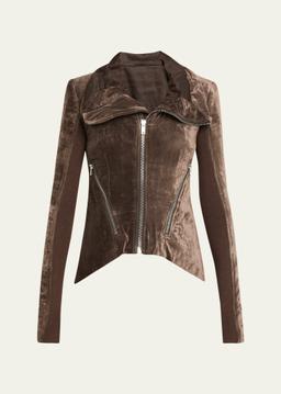 Naska Velvet Zip Biker Jacket