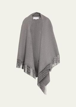 Fringe Wool Clutch Coat