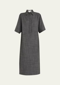 Short-Sleeve Jaspe Tunic Dress