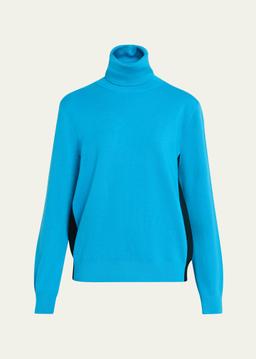 Walter Colorblock Merino Wool Turtleneck Sweater