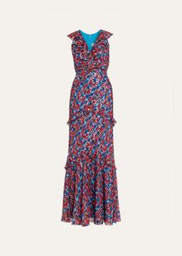 Rita Floral Ruffled Maxi Dress
