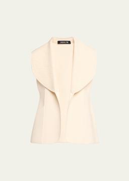 Aislinn Pintuck Merino Wool-Blend Vest