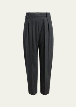 Dugan Pleated Tapered-Leg Ankle Pants