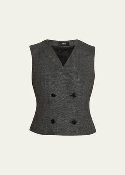Shrunken Wool Suiting Vest
