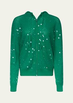 x Henry Zankov Marco Sequin Pointelle Knit Hoodie