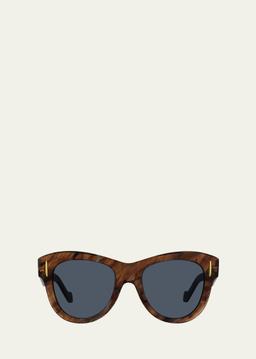 Anagram Acetate Butterfly Sunglasses