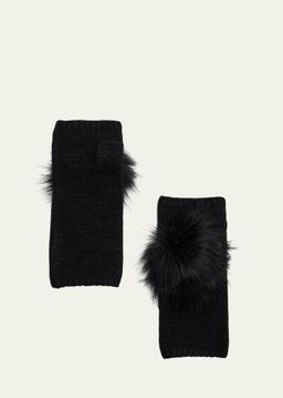 Cashmere Lurex Fingerless Gloves