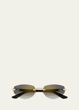 C Decor Cat-Eye Metal Sunglasses