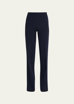 Carole Straight-Leg Wool Double-Face Pants