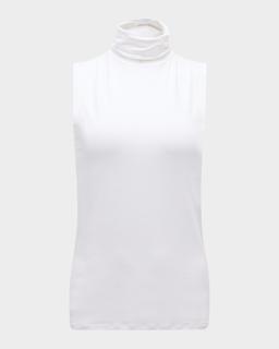 Soft Touch Sleeveless Stretch Turtleneck