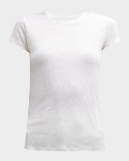 Stretch Linen Crewneck Tee